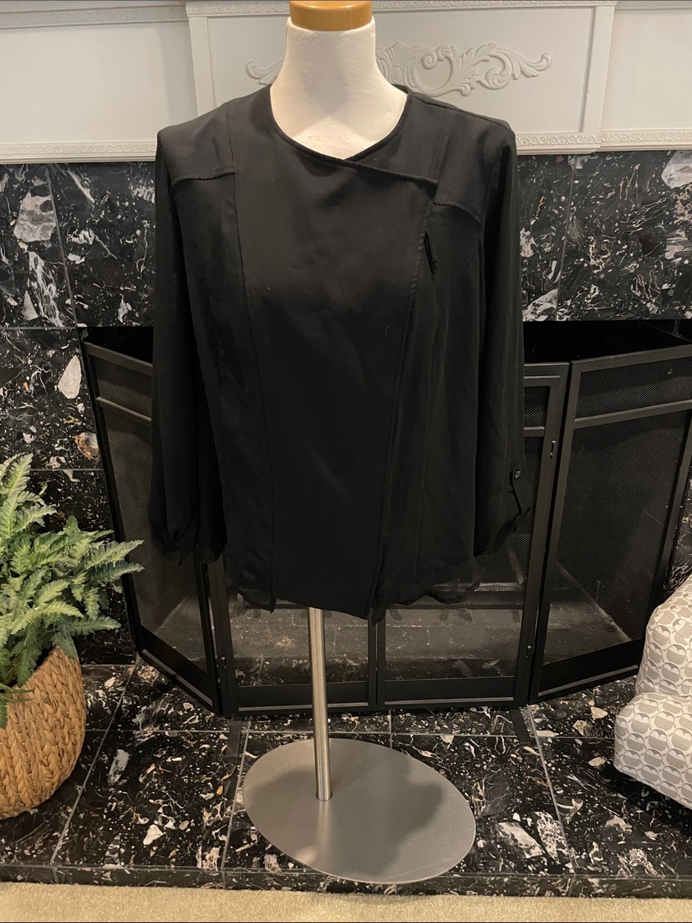 Lane Bryant Black Open-Front Jacket